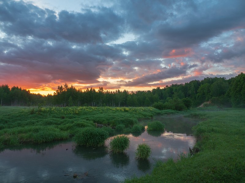 Восход на речке Серой фото превью
