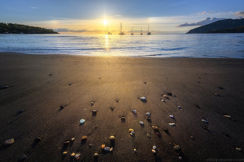 вулкано, сицилия, пляж Черный пляж фото превью