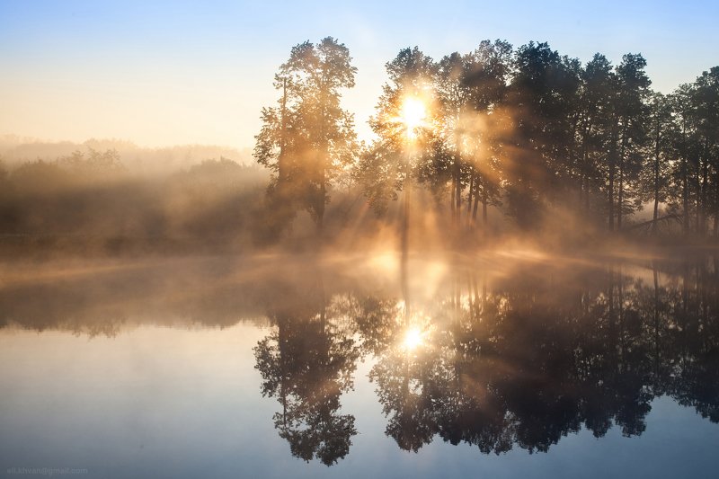 Середниково, рассвет, пейзаж, подмосковье Рассвет в Середниково фото превью