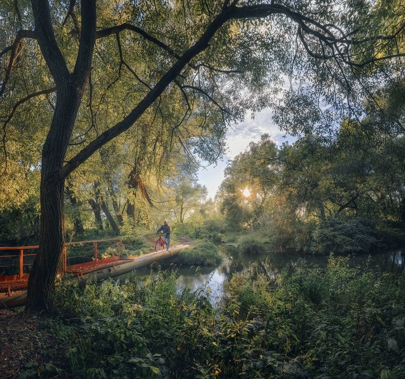 пейзаж человек / Подмосковные дебри / фото превью
