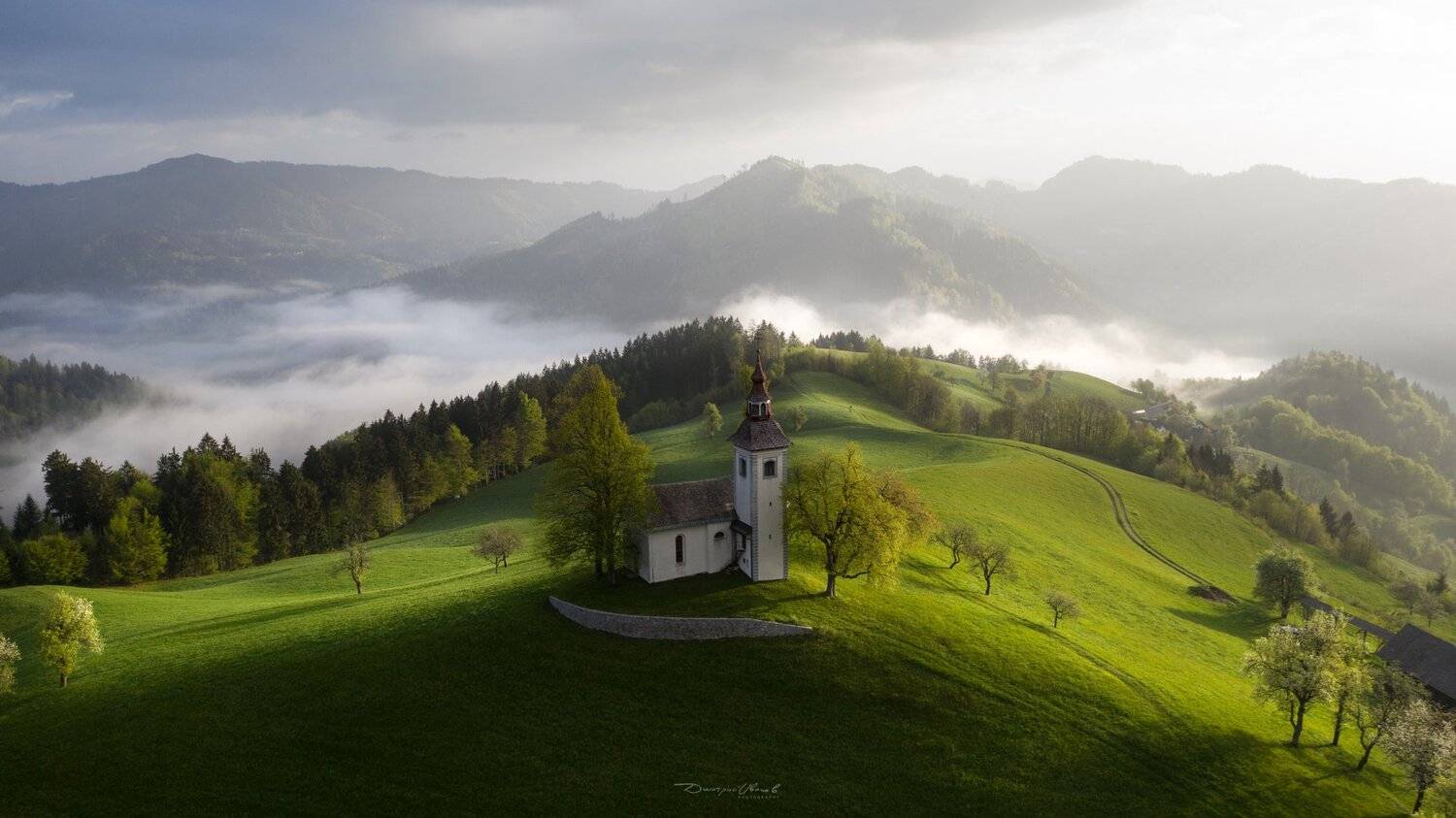 словения, пейзаж, рассвет, туман, горы, mist, fog, mountains, mornign, landscape, Дмитрий Иванов