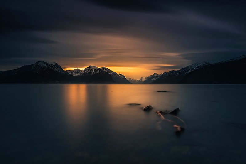 landscape,sunset,sea,fjords,mountain fjords фото превью