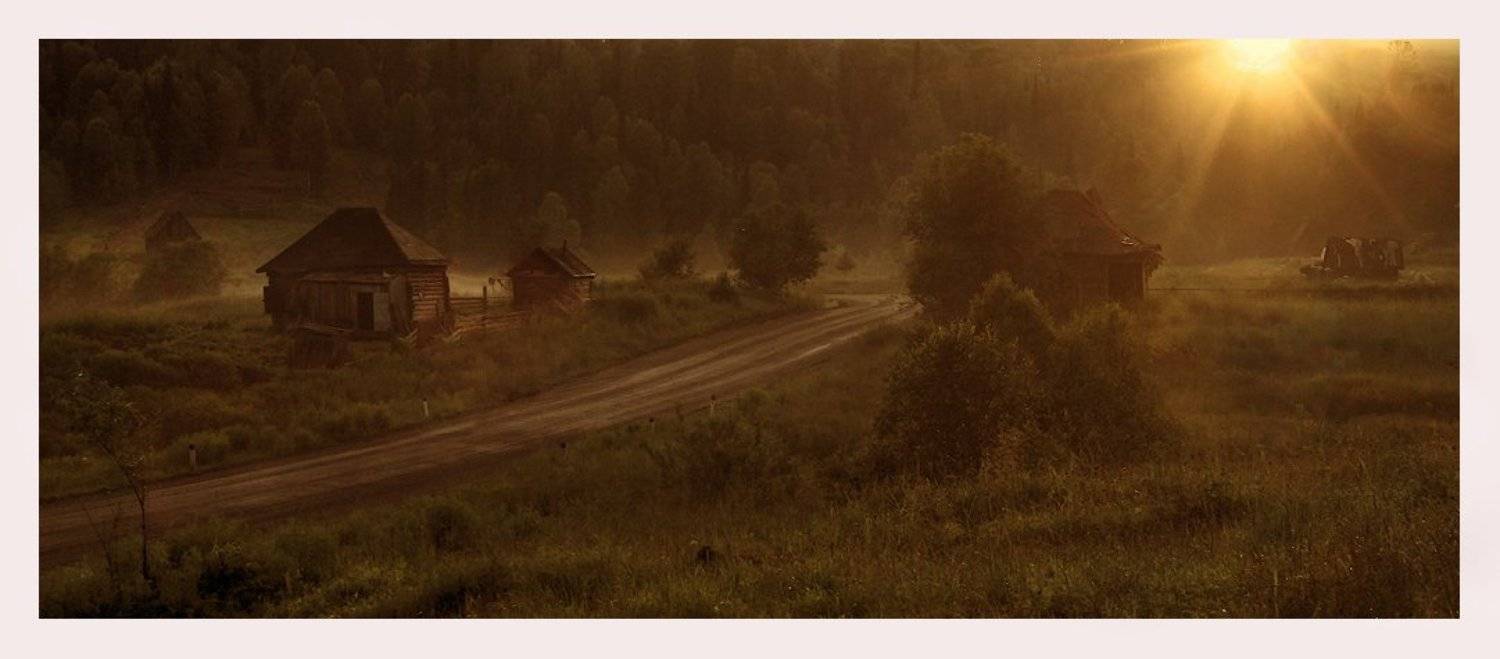 горная шория, закат, сибирь, деревня, Галина Хвостенко