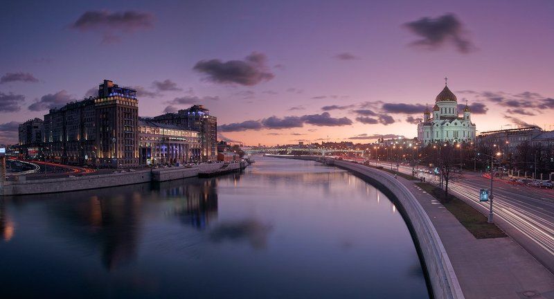 москва, театр, эстрады, храм, христа, спасителя, ххс Вечер в Москве. фото превью