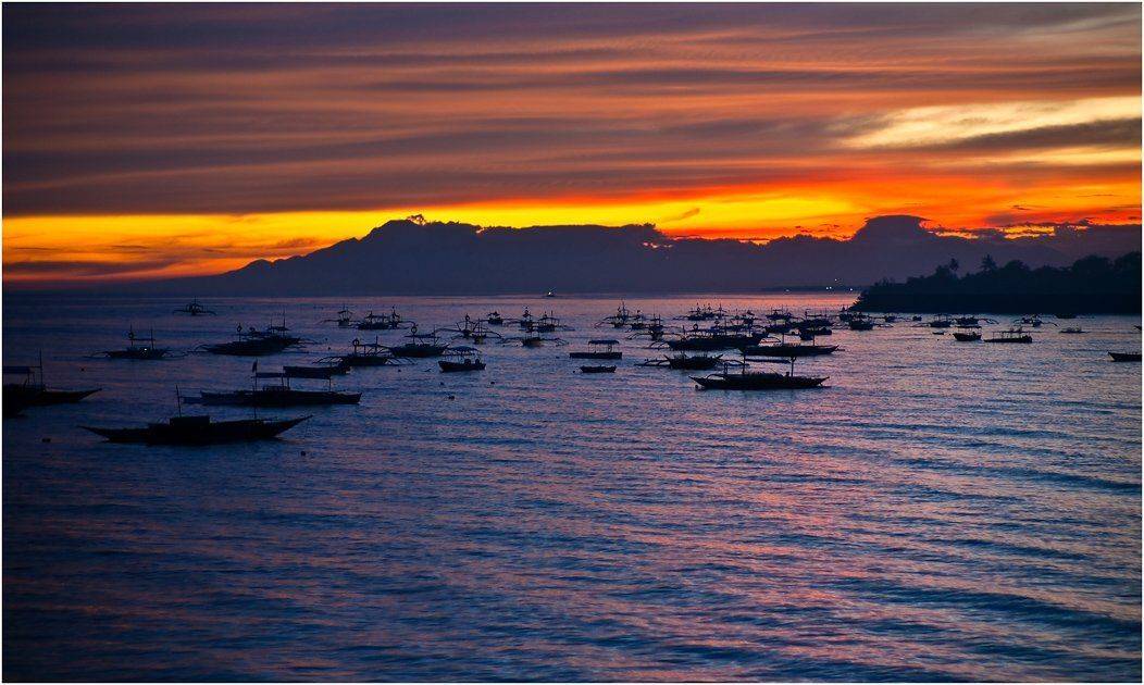 филиппины, остров панглао, закат, лодки, сумерки, Сергей Гаспарян