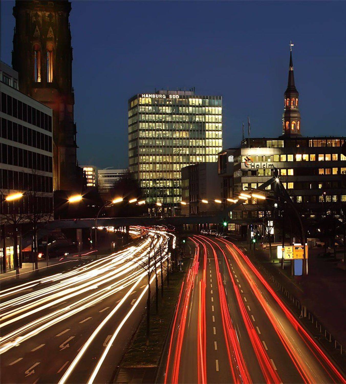 германия, гамбург, ночь,, Игорь Дубровский