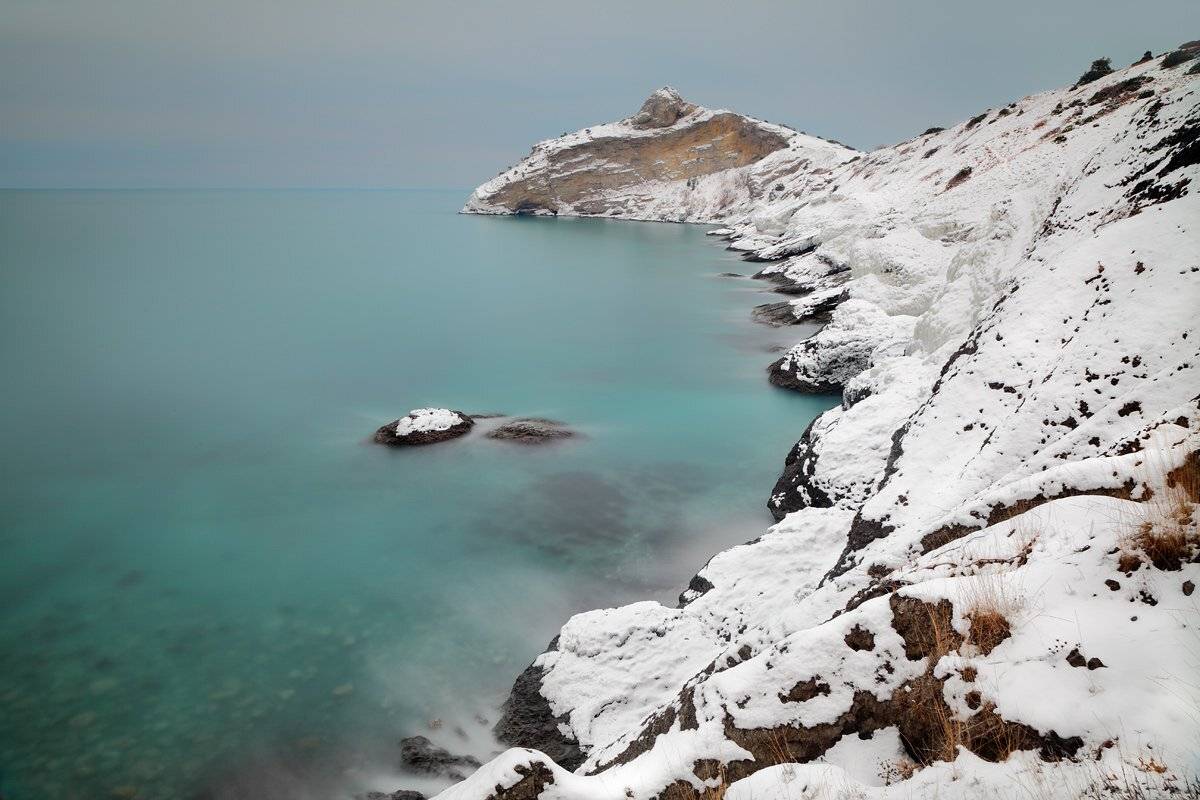 крым, зима, февраль, море, лед, Михаил Псарёв