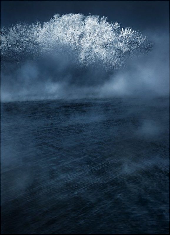 зима., мороз., холод., иней Холодный рассвет фото превью