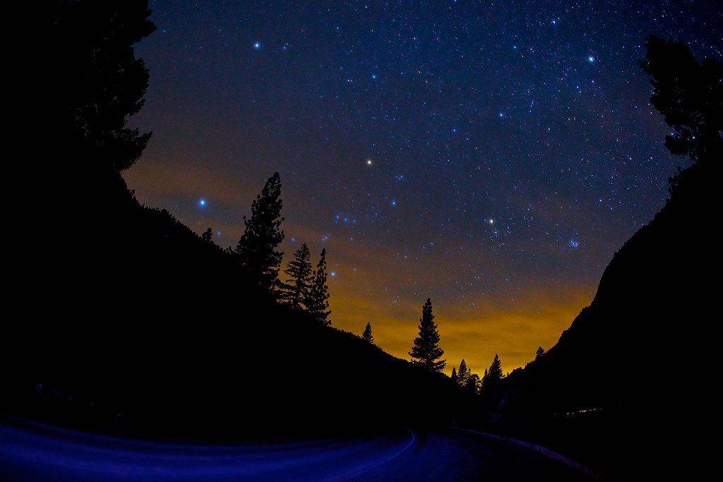 usa, road, night, yosemite, stars, Евгений Васенёв