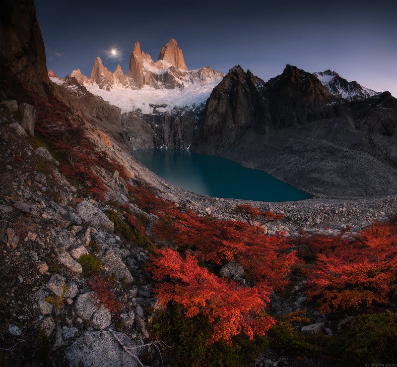 патагония, фицрой, patagonia, fitzroy Между солнцем и луной фото превью