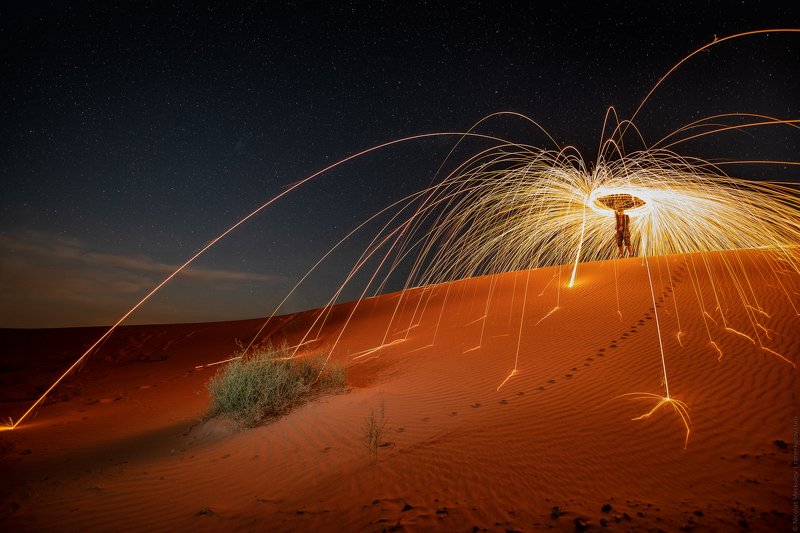 morocco, марокко, africa, африка, sahara, сахара, desert, пустыня, night, ночь, nightscape, landscape, пейзаж, stars, звезды, travel, тревел, пламя, огонь, фаир, fire Пламя Сахары / Flame of Sahara фото превью