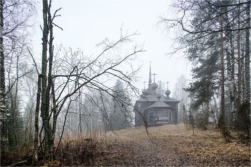 Утро с лёгким туманом.