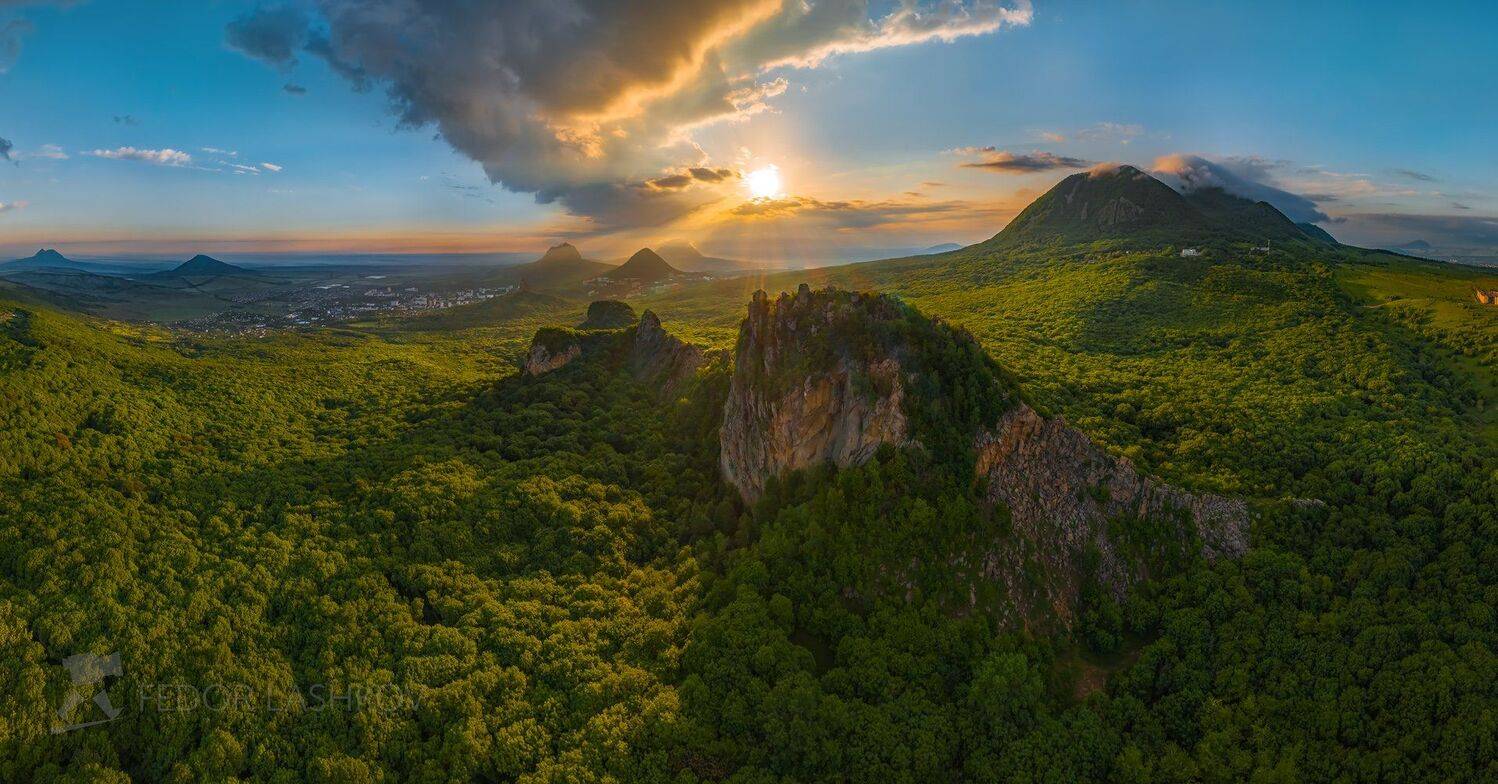 ставропольский край, путешествие, mavic, квадрокоптер, аэросъёмка, полёт, рассвет, облака, солнце, горы, кавминводы, острогорка, бештау, пятигорье, лес, железноводск, весна,, Лашков Фёдор
