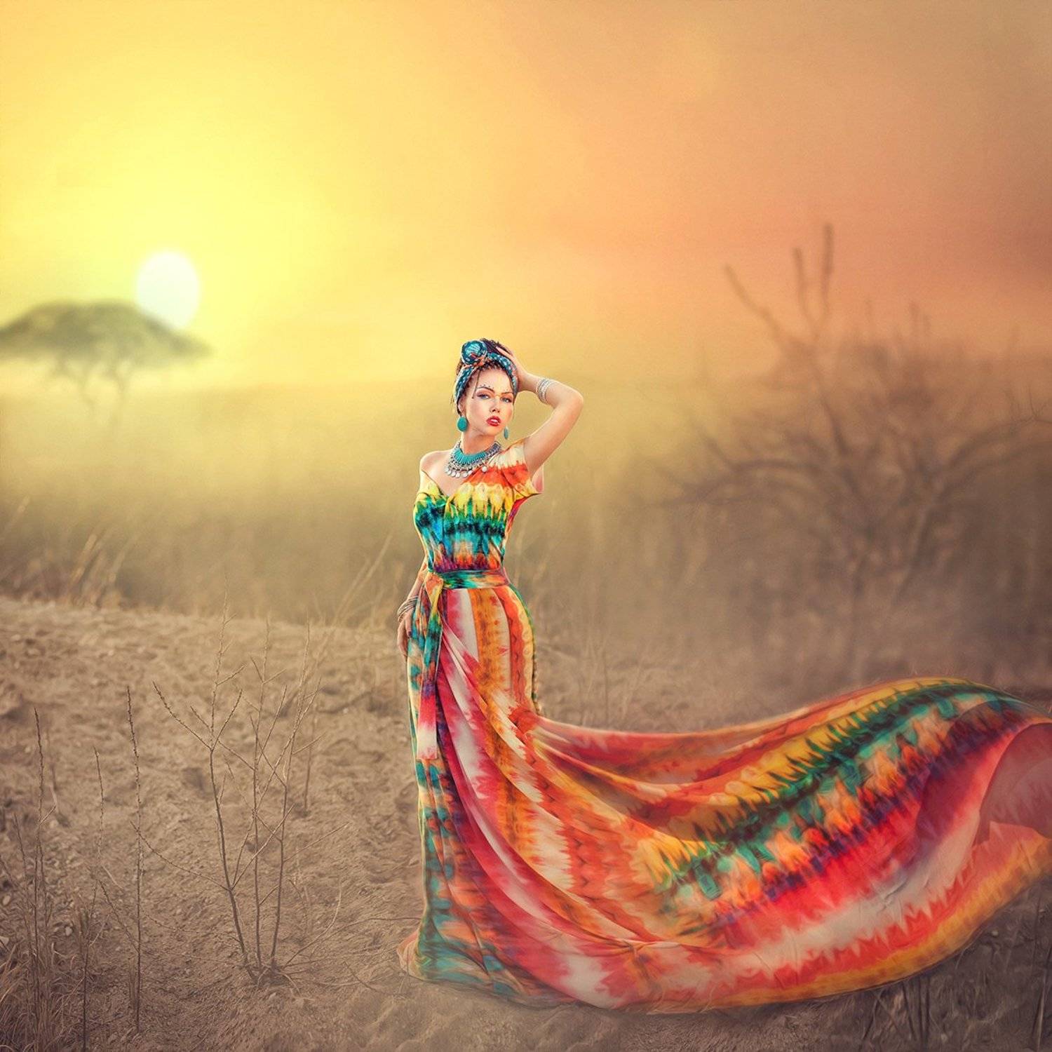 африка, девушка, косы, афрокосы, цвет, саванная, яркость, Настя Саврицкая