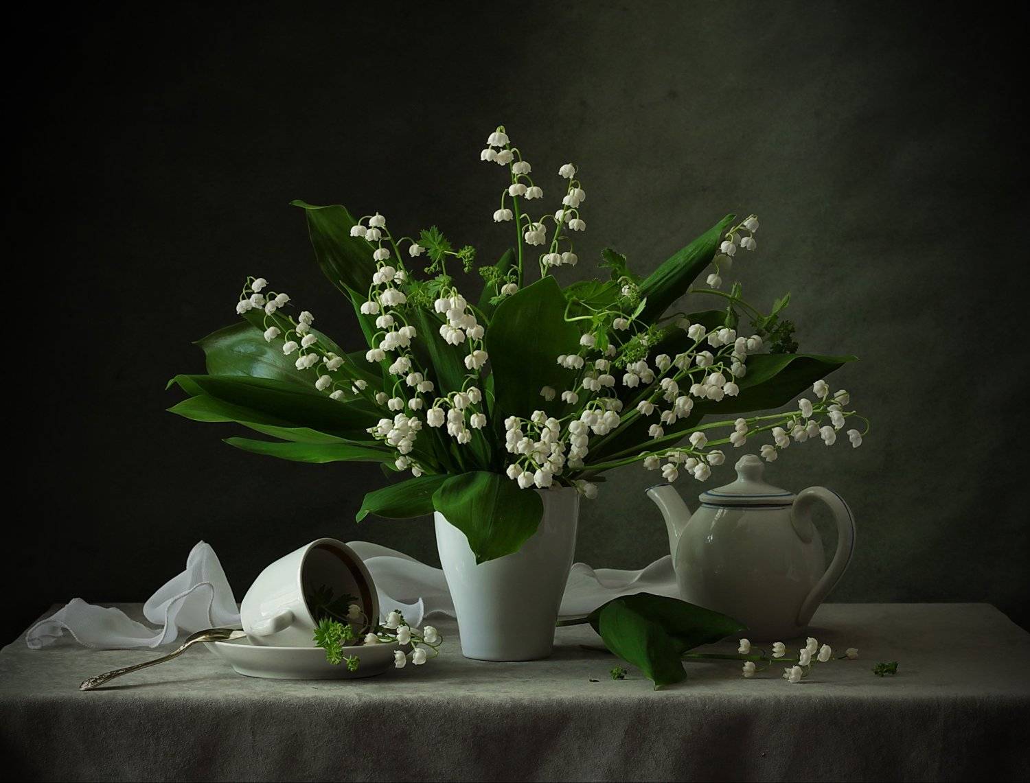 натюрморт., цветы., ландыши, Галина Рябикова-Багузова
