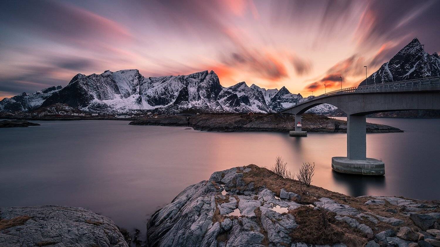 lofoten,norway,landscape,sunset,mountains, Tomek Orylski