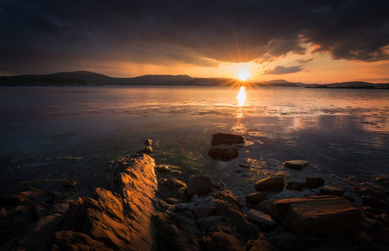 Майски залез край устието на река Ропотамо. фото превью