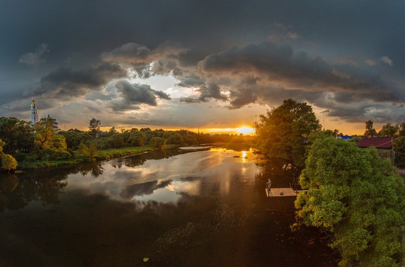 рыбак, россия, закат Рыбак фото превью