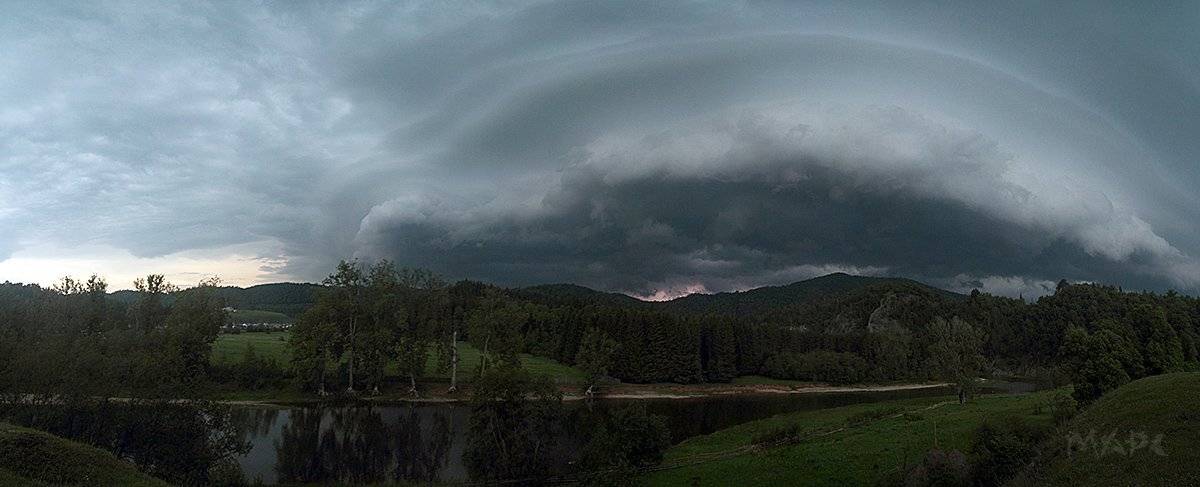 пейзаж природа гроза идет река зилим башкирия, Шангареев Марс