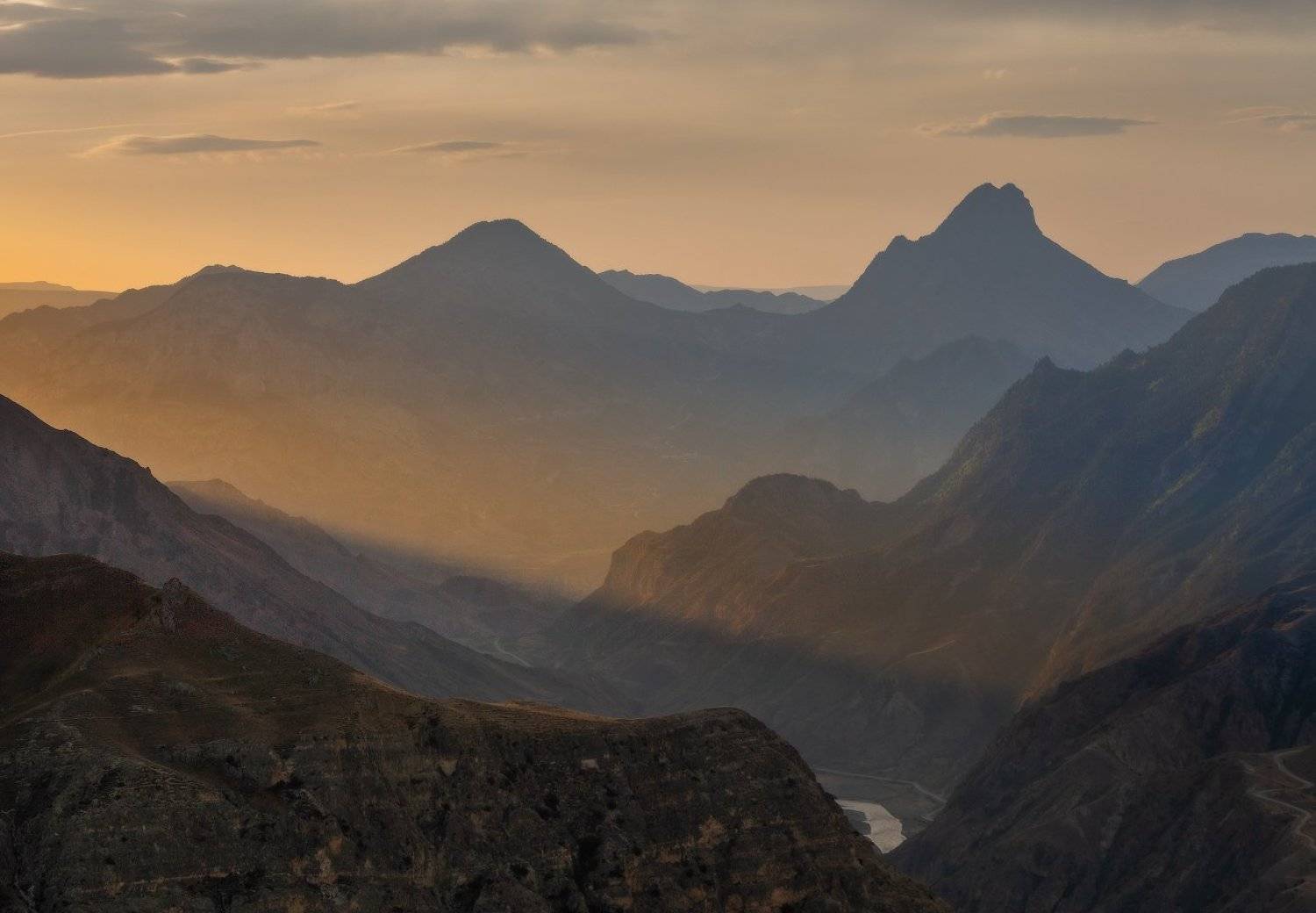 рассвет, дагестан, горы, утро, солнце, Михаил Трахтенберг