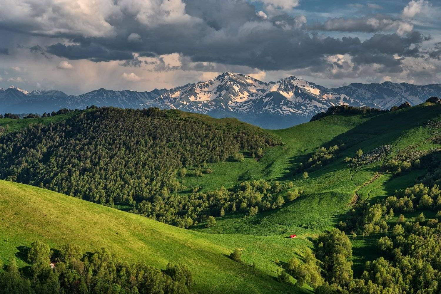 закат, большой тхач, малый тхач, асбестная, горы, пейзаж, рассвет, кавказ, адыгея, ачешбоки,, Александр Хорошилов