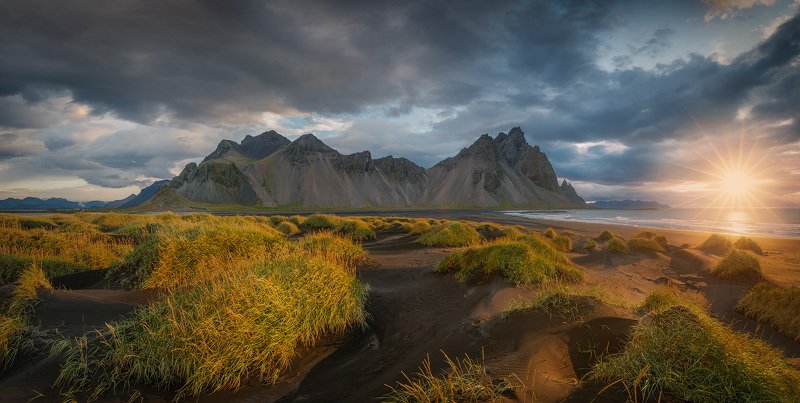 исландия, iceland, стокнесс, stokness Рассвет на мысе Стокнесс. фото превью