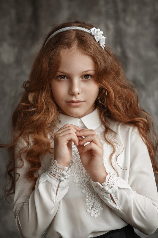 Портрет, девочка, кудряшка Маша фото превью