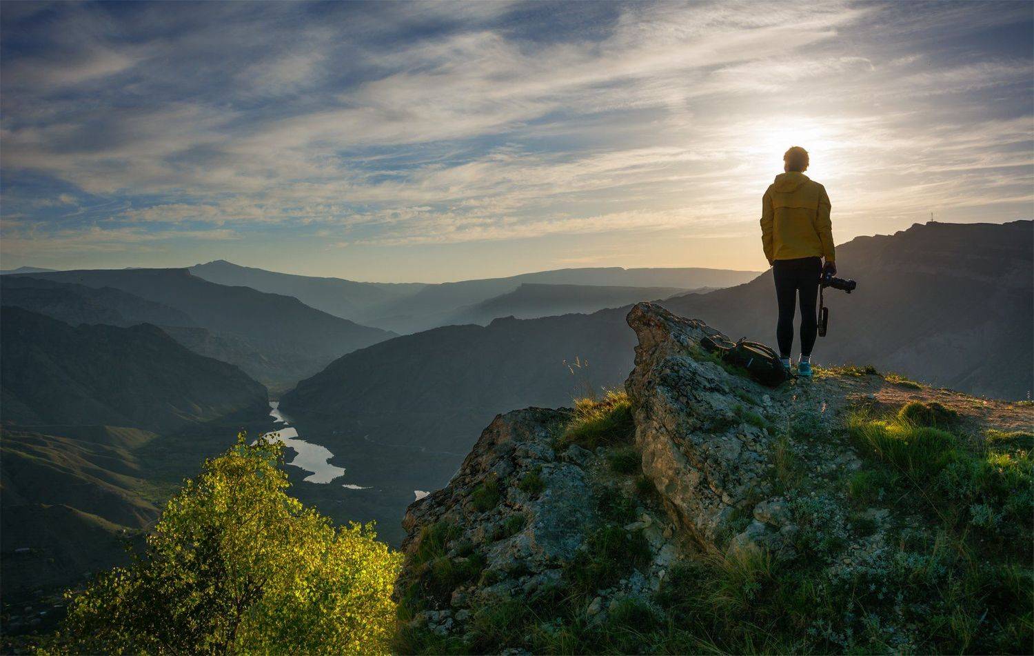 природа, пейзаж, горы, кавказ, природа россии, дикая природа, восход, свет, облака, рассвет, лето, утро, Альберт Беляев