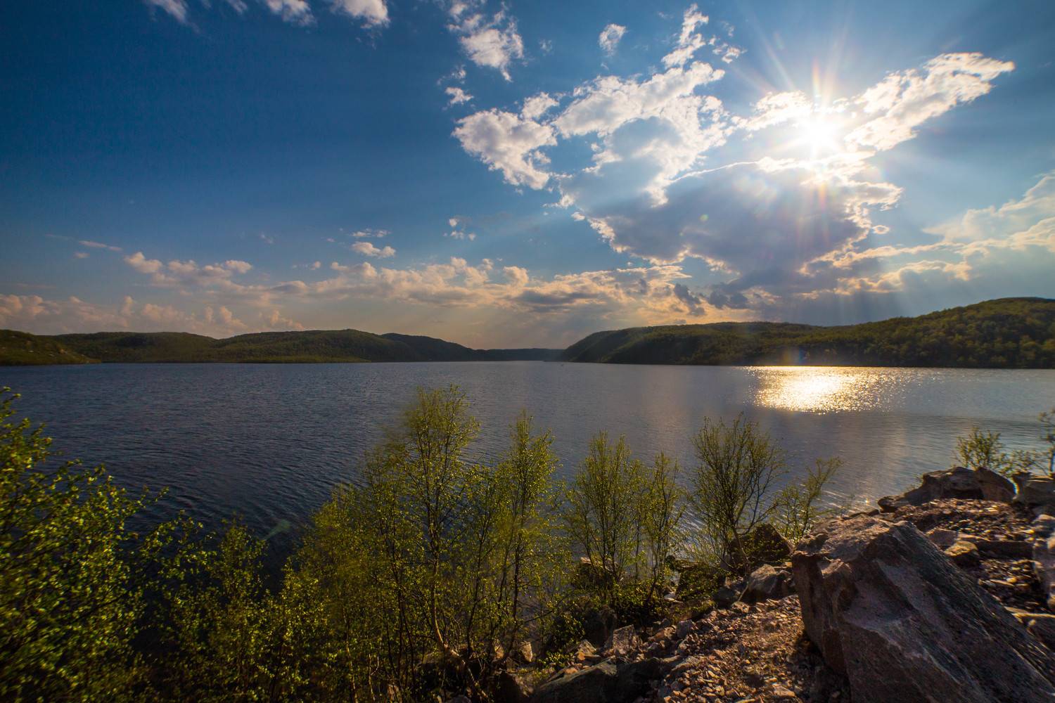 пейзаж, солнце, озёра, север, кольский край, деревья, сопки, Алёна Салтыкова