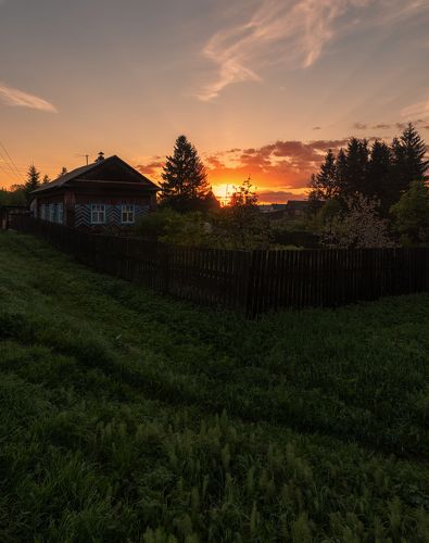 Утренний рассвет в провинции