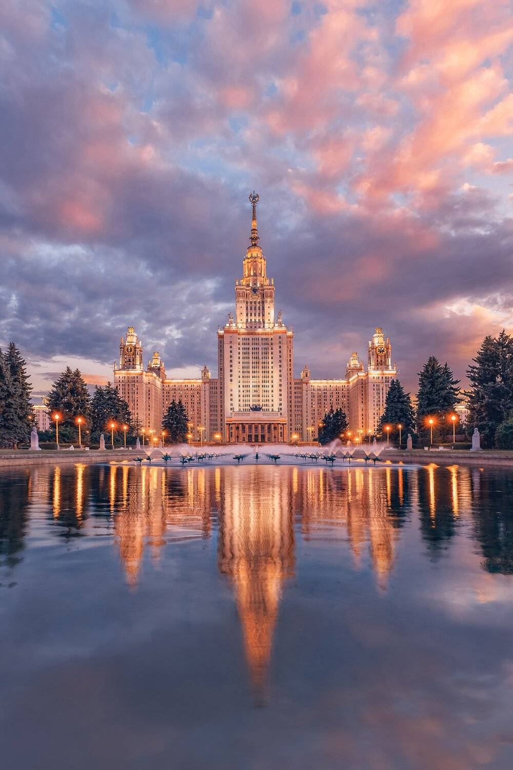 мгу, москва, россия, отражение, закат, moscow, reflection, sunset, russia, Анастасия Мазурева