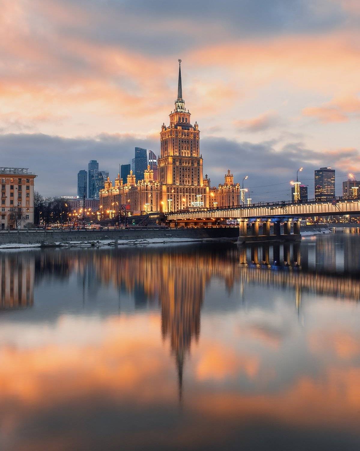 Москва, Россия, гостиница Украина, гостиница, отражение, небо, закат, sunset, reflection, Moscow, russia, radisson, architecture, архитектура , Анастасия Мазурева
