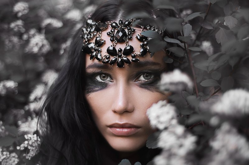 портрет, девушка, образ, взгляд Dark girl фото превью