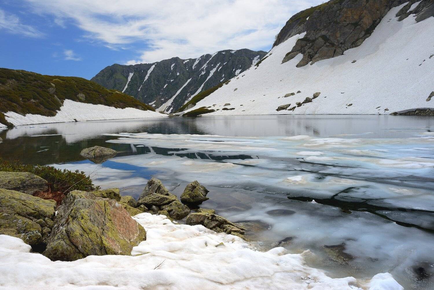 горы весна кавказ дукка озеро, Александр Жарников