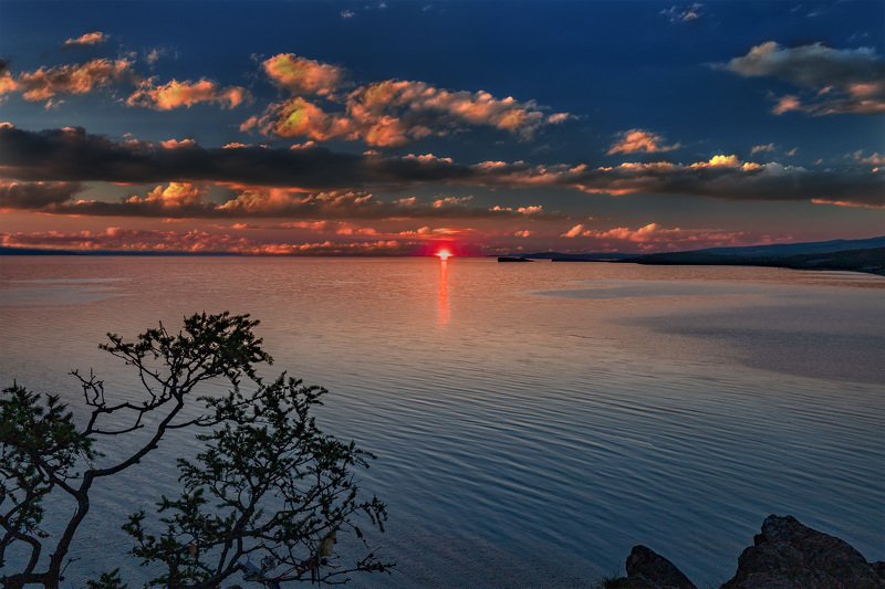 утро, восход, пейзаж, отражение, озеро, Байкал, зори На утренней зорьке фото превью