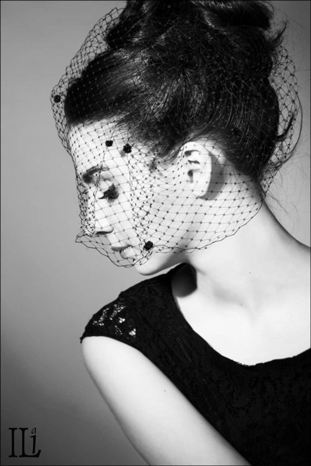 девушка, портрет, вуаль, Илья Панфилов