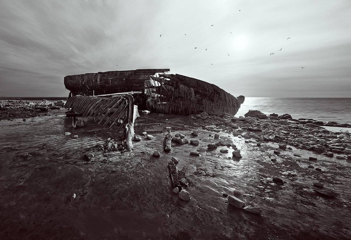 после, , , шторма, , , на, , , рассвете, , , судно, , , лед, Simeon Kolev