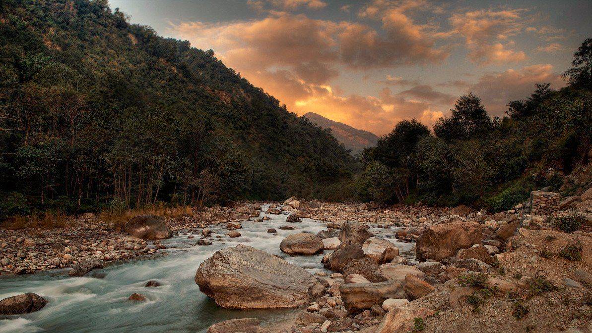 непал, река, горы, Сергей