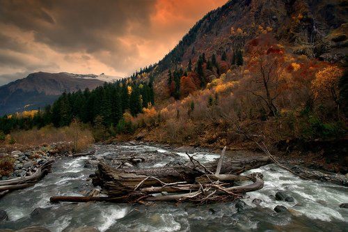 У горной реки