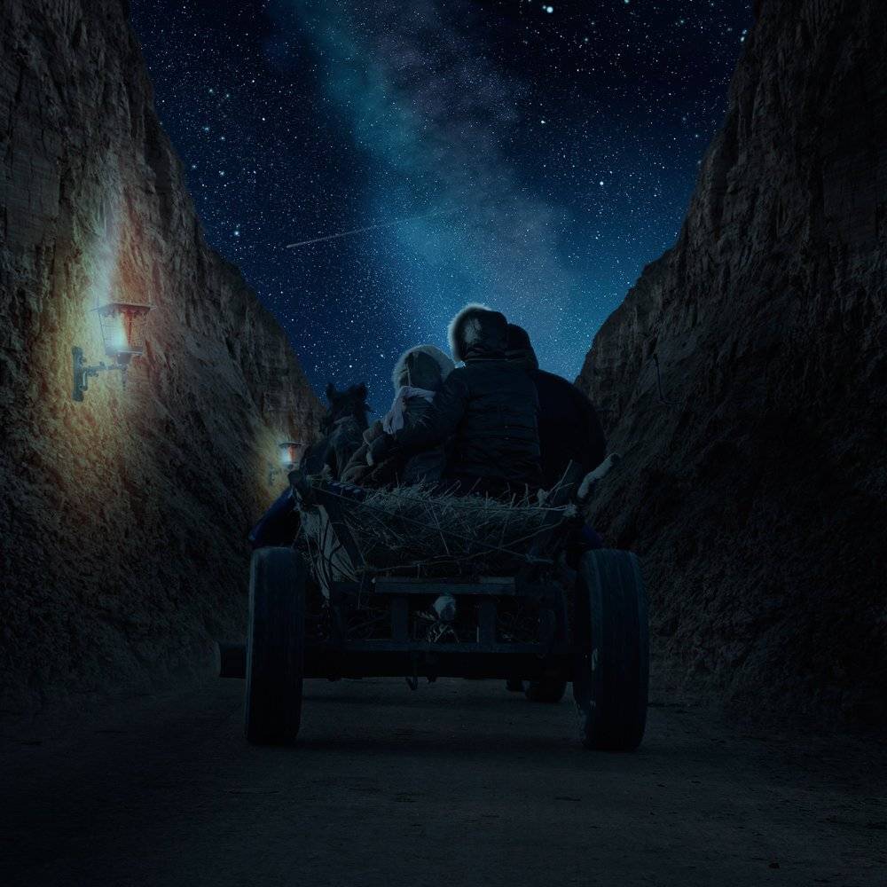 girl, night, light, trail, woman, man, family, stars, couple, journey, milky way, Caras Ionut