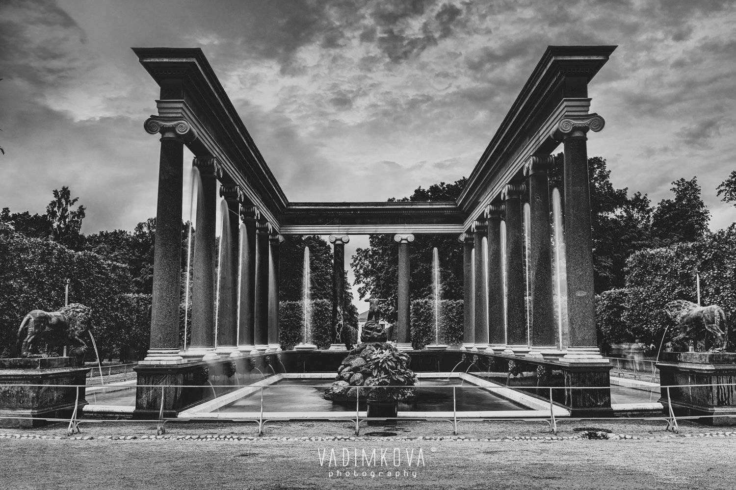 питер, петергоф, архитектура, сад, ч-б фотография, VadimKOVA