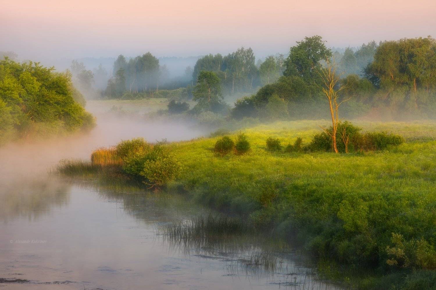 угра,рассвет,утро,пейзаж, Александр Кукринов