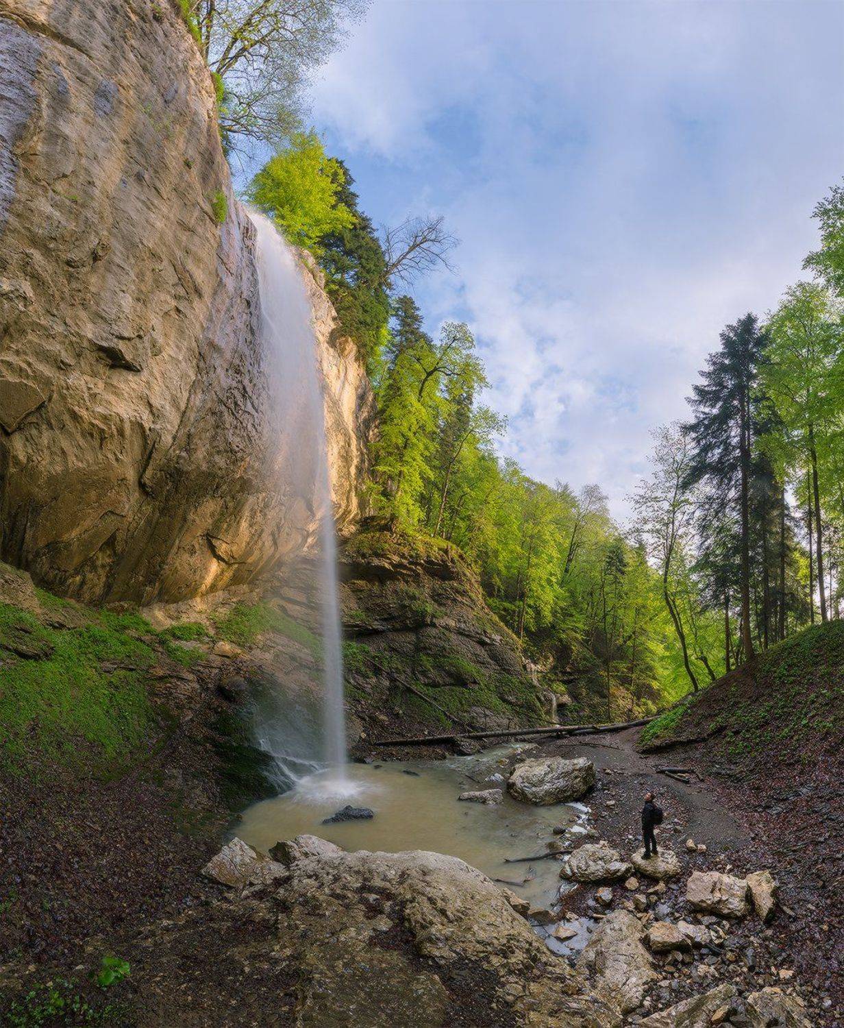 северный кавказ, ручей, капустина, водопад, утро, лето, Николай Мысливцев