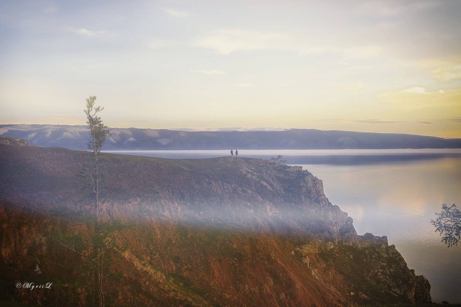 утро, восход, пейзаж, отражение, озеро, Байкал, зори, Юрий Левко