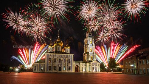 Фейерверк в Тульском кремле