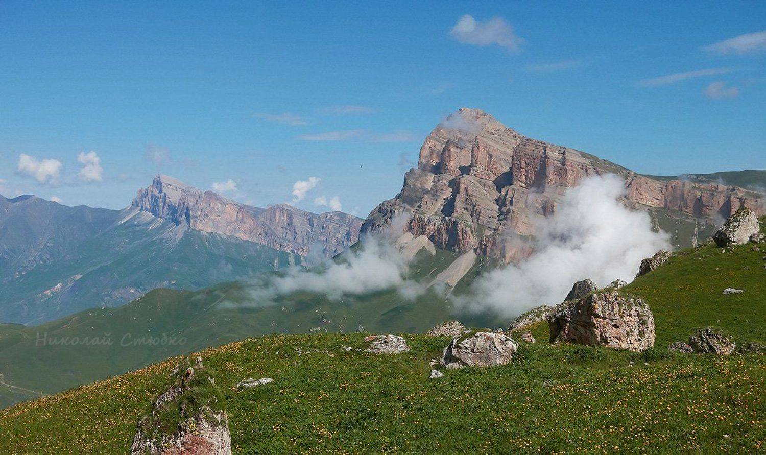 кавказ горы мехтыген балкария облака, Николай Стюбко