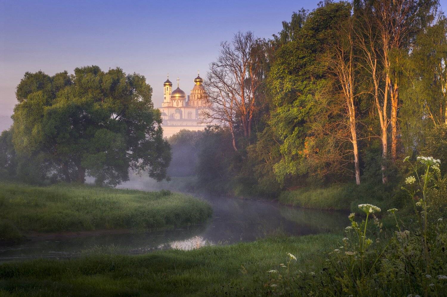 утро, туман, рассвет, истра, солнце, пейзаж, река, Александр Кыров