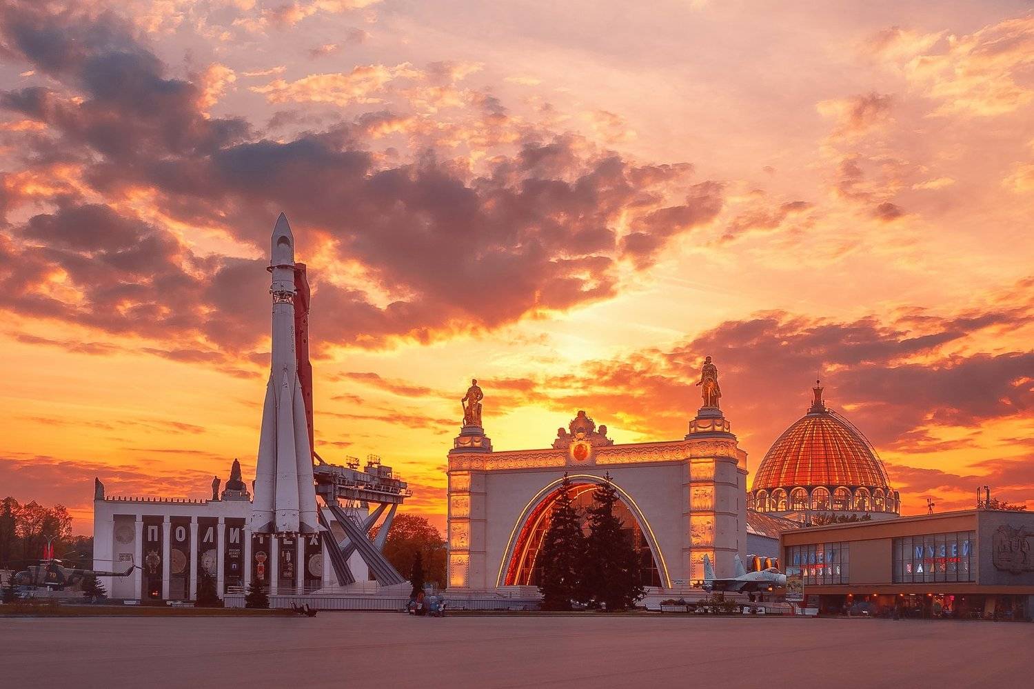 вднх, москва, космос, закат, Анастасия Мазурева