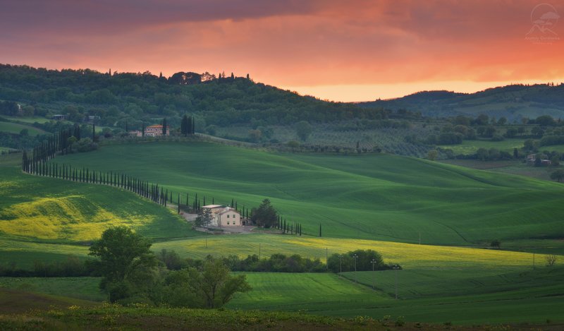 пейзаж, природа, тоскана, италия Тосканские закаты фото превью
