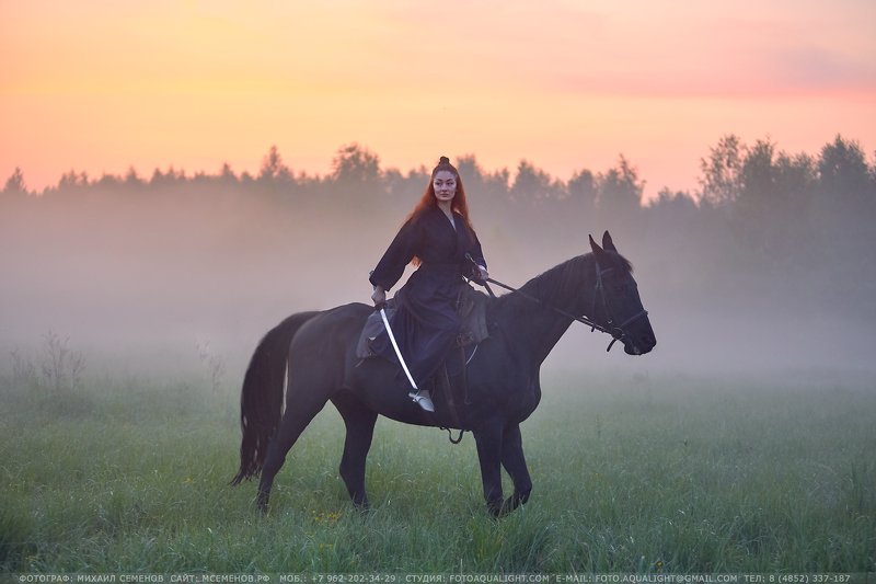михаилсеменов, аквалайт, самурай, бусидо, девушка, катана, воин 武士道 (bushido) фото превью